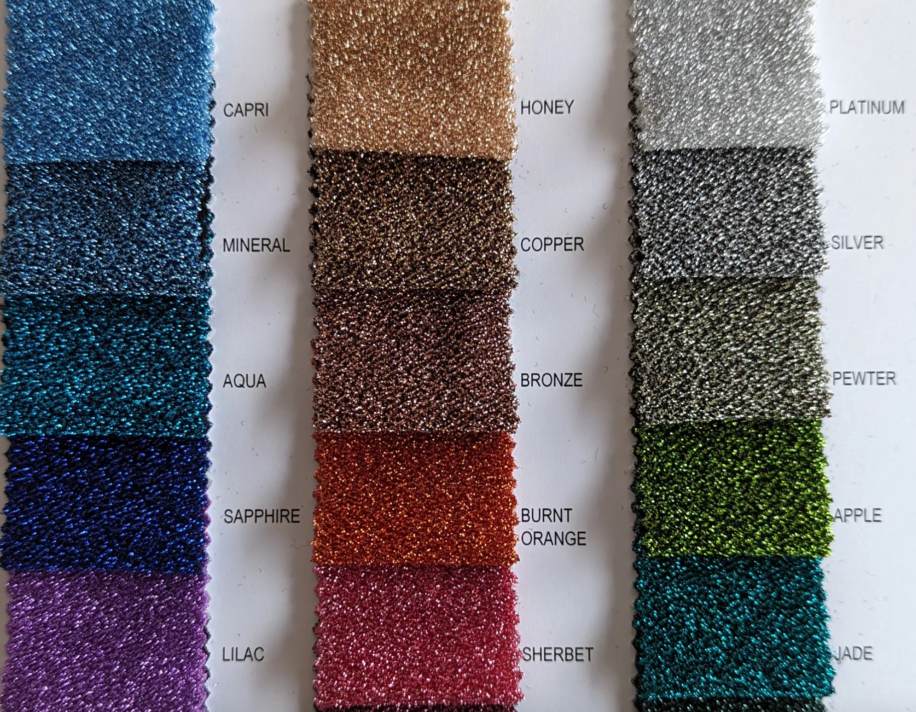 GLAM 2025 SWATCHES