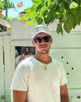 AΞ EMBROIDERED CAP | WHITE